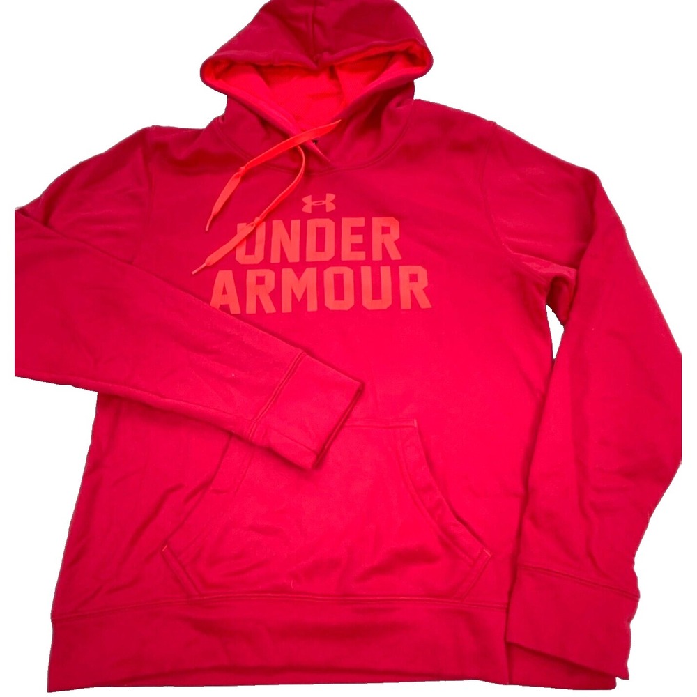 Under Armor‎ Hoodie Women Medium Pink Sweatshirt Sweater Performance Semi Fitted